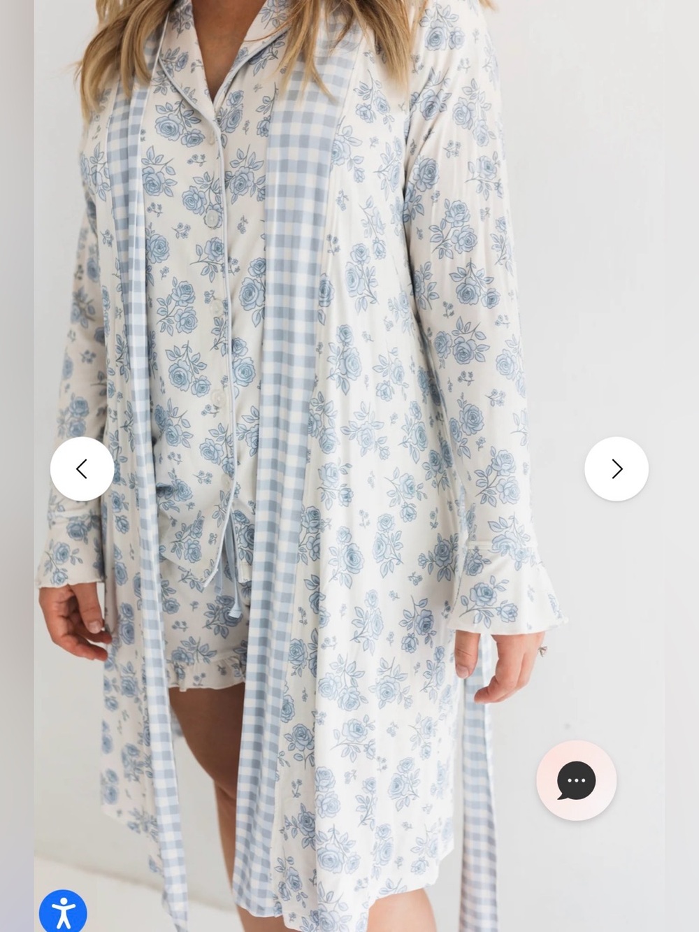 In My Jammers Blue Rose Garden Women's Robe S/M